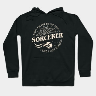 Sorcerer I Cast Fireball Funny Tabletop RPG Hoodie